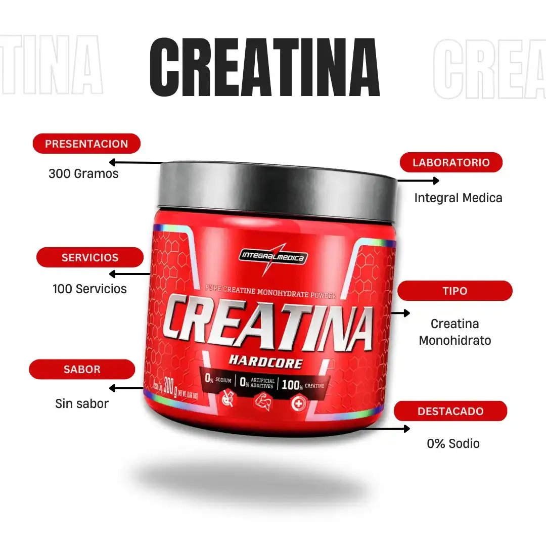 Creatina Hardcore integral medica 300g 