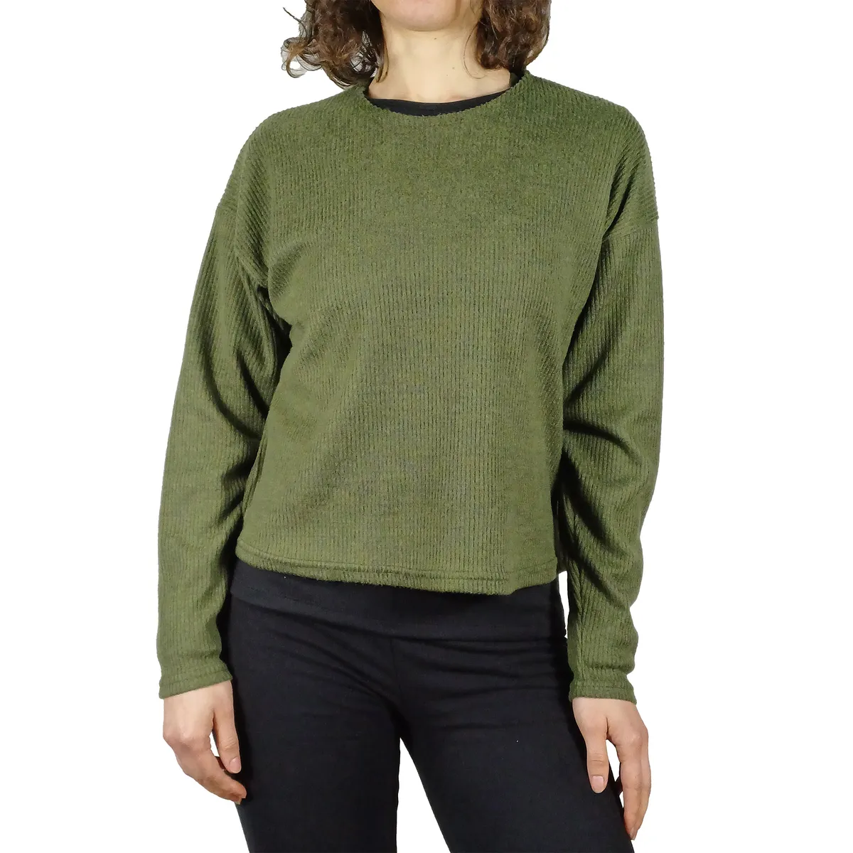 Buzo Manga Larga Caída Corto Morley Lanilla