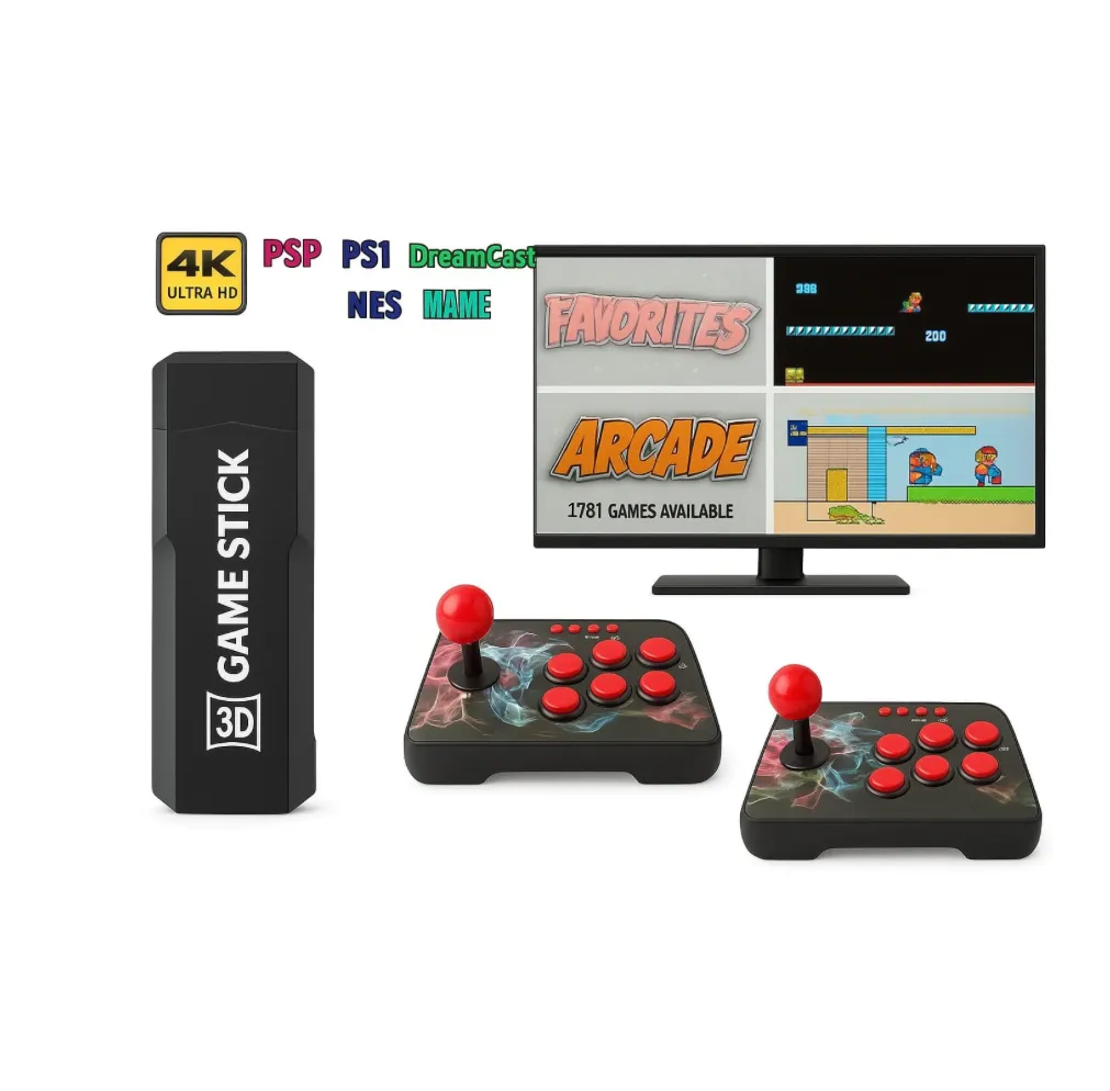 GameStick X2 Arcade | Consola Retro +20.000 Juegos con 2 Joysticks Inalámbricos