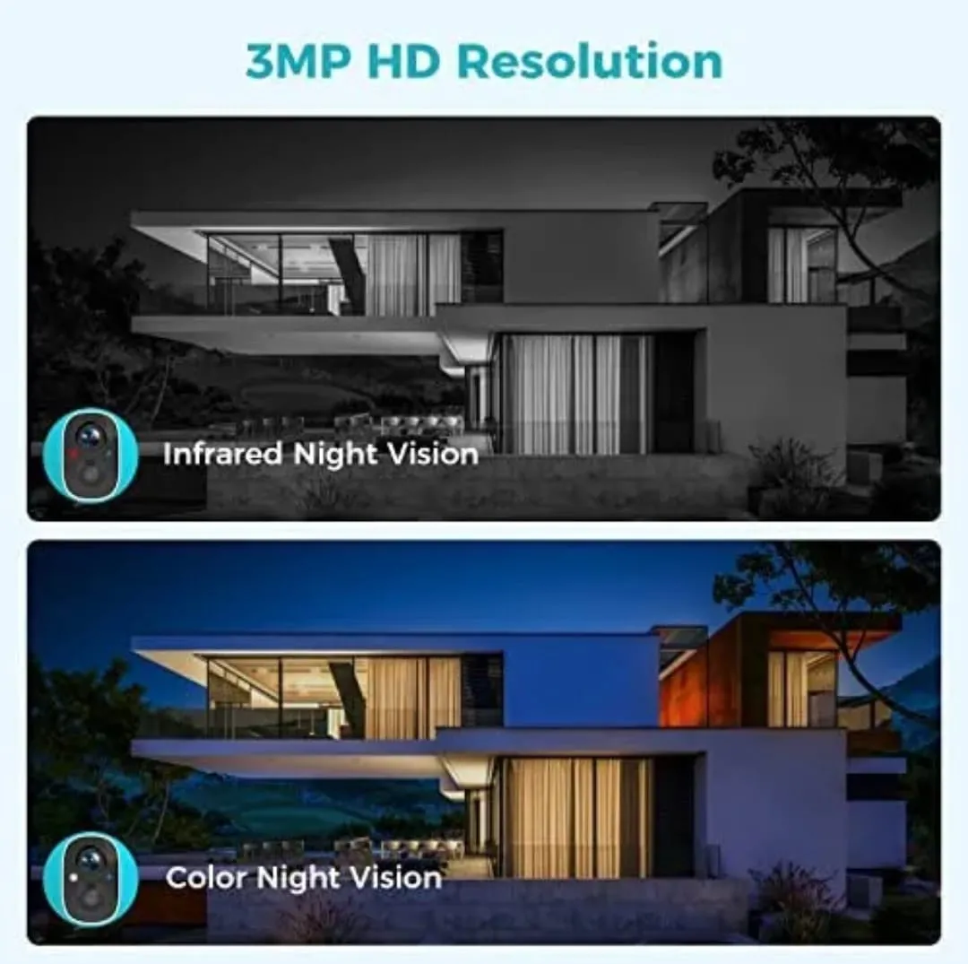 Cámara de Seguridad Solar 1080P con WiFi y Visión Nocturna