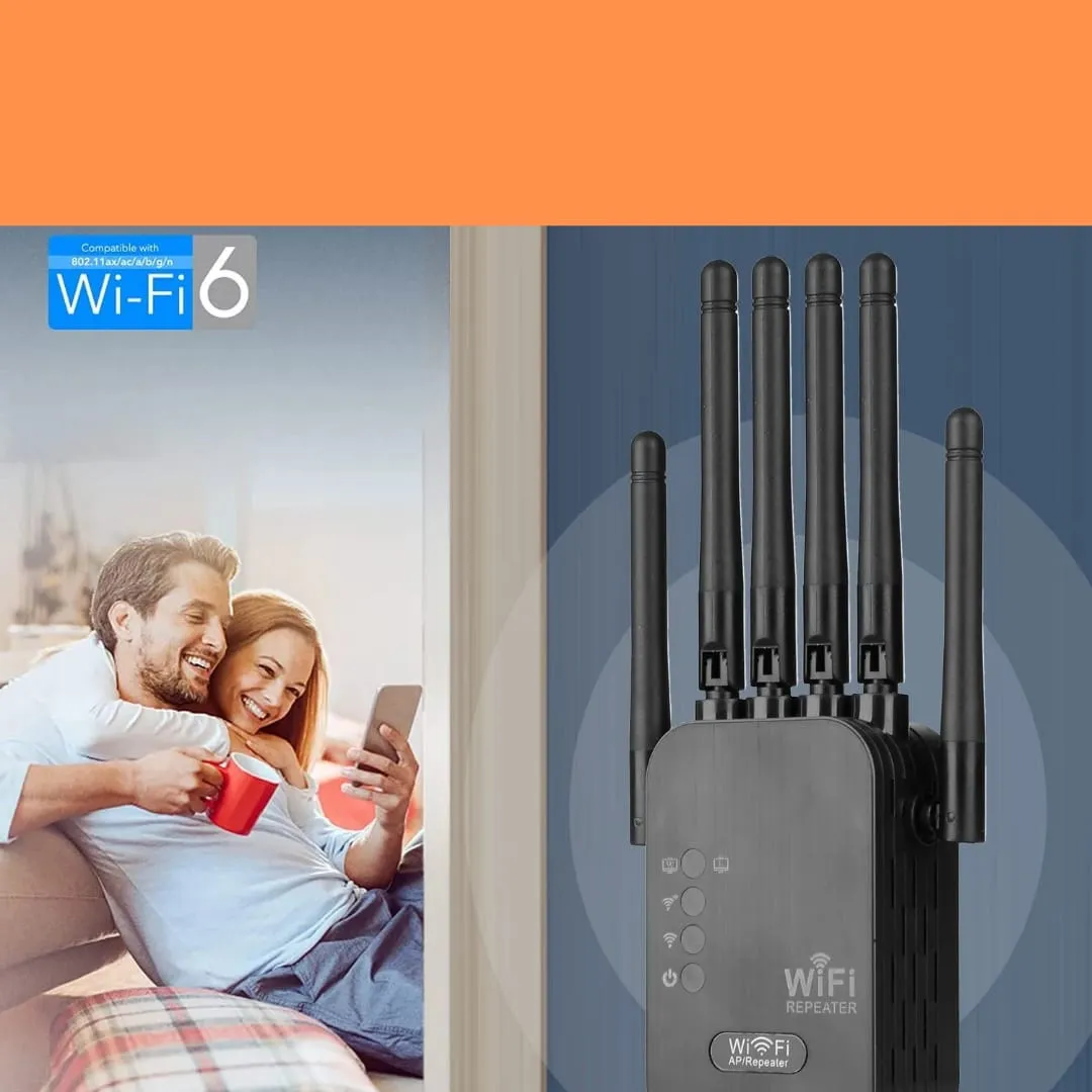 Repetidor WiFi 6 con 6 antenas – 1200Mbps