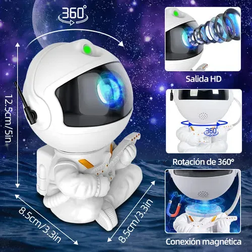 Proyector Galáctico Astronauta – Nebulosas 3D, Estrellas y Luz Nocturna para Niños