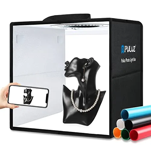 Caja de Estudio Fotográfico con Luz LED Regulable – 40×40×40 cm para Fotos Profesionales de Productos
