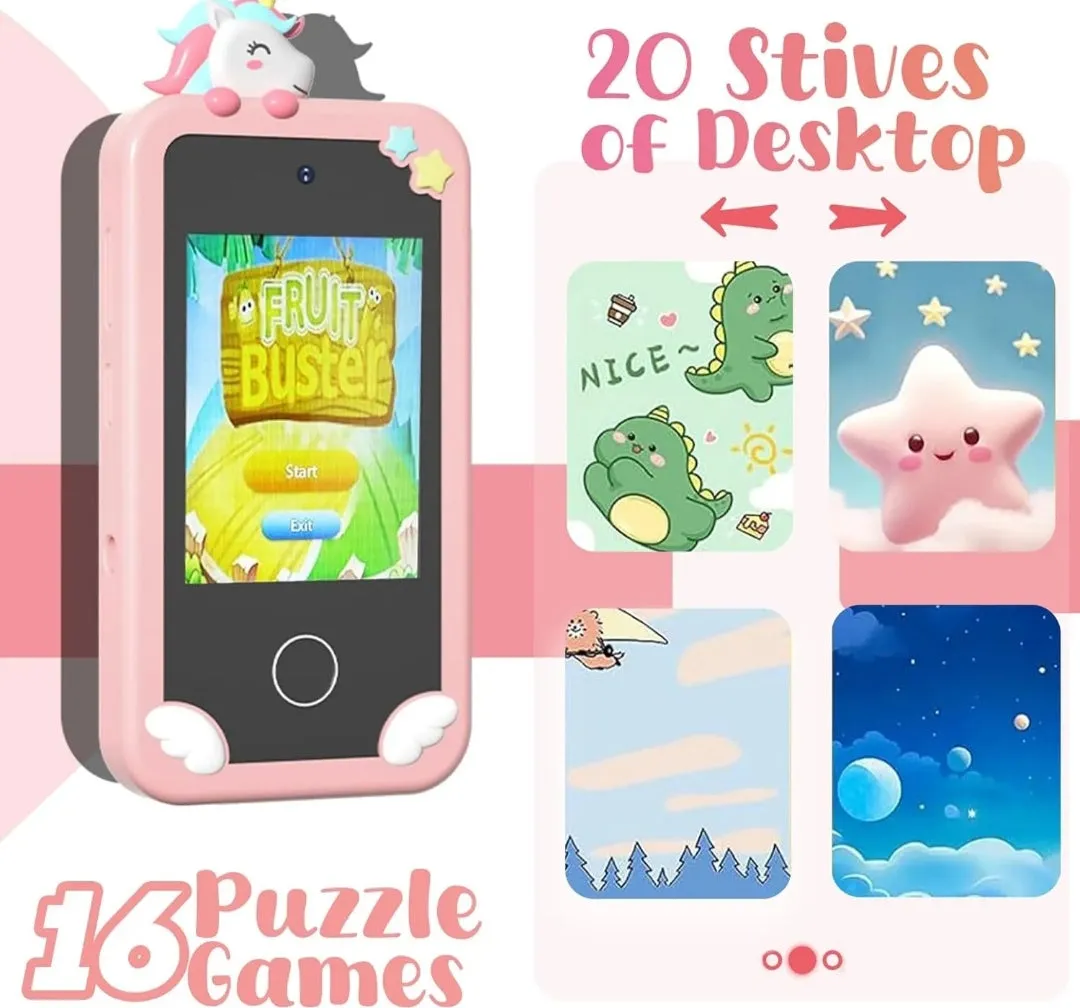 Teléfono Inteligente de Juguete para Niños – Cámara HD, Juegos Educativos y Aprendizaje Interactivo