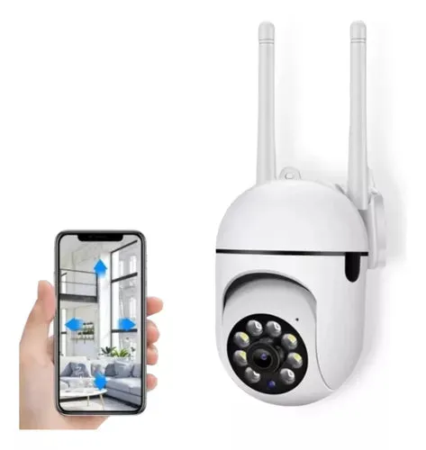 Cámara de Seguridad Inteligente Wi-Fi | Visión Nocturna a Color, Audio Bidireccional y Seguimiento de Movimiento PTZ