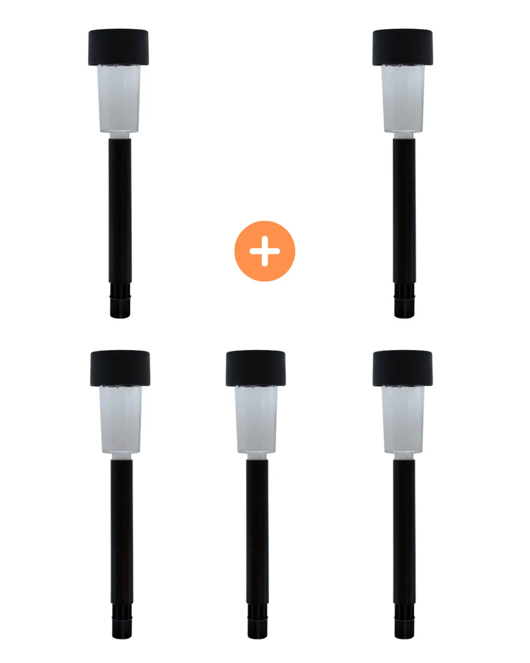 Antorcha Solar Caminera de Plástico para Exteriores 