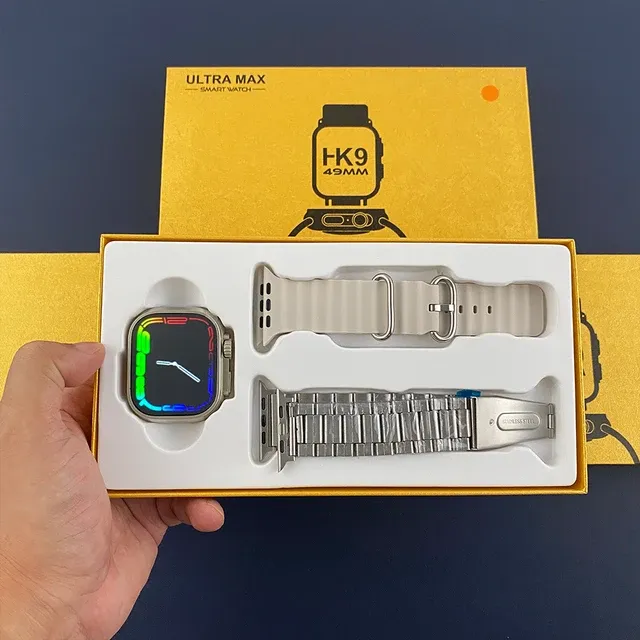 Smartwatch HK9 Ultra Max Serie 9 con dos Mallas | Llamadas, Salud y Notificaciones Inteligentes