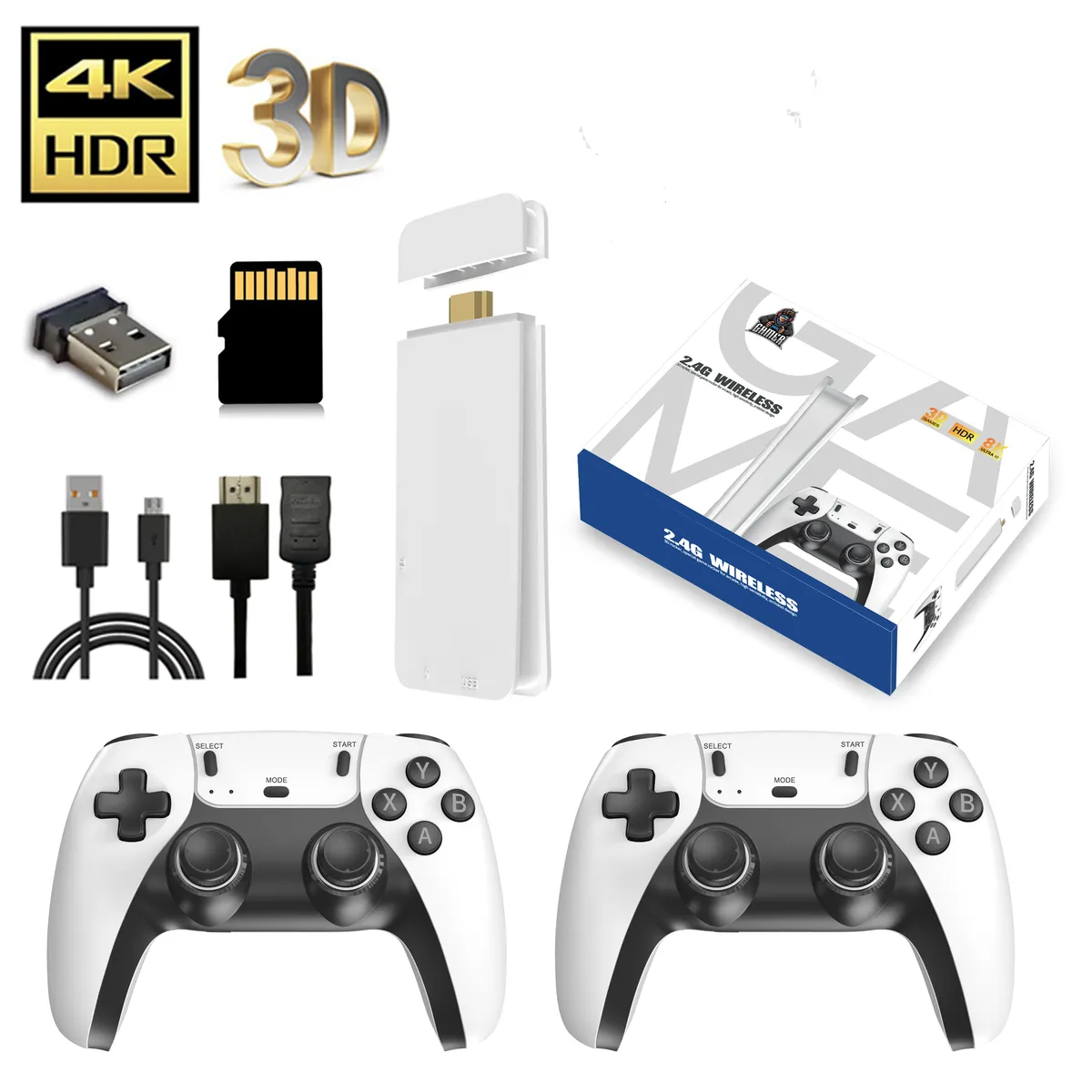 Game Stick M15 PRO – Consola de Videojuegos Retro +21.000 Juegos con Mandos Tipo PS5