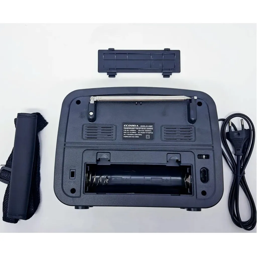 Radio retro Ec008 Am/Fm Usb, Bluetooth