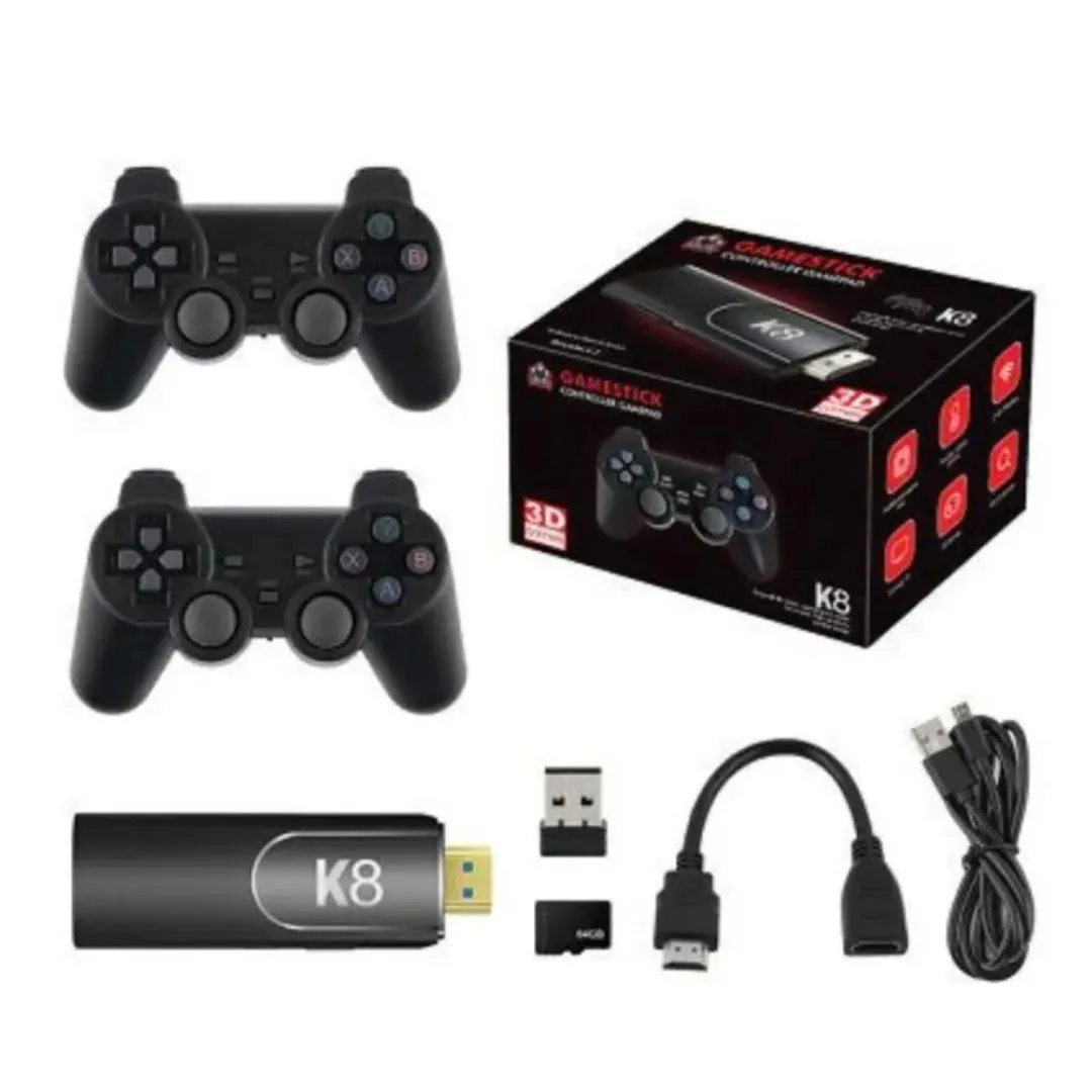 Game Stick GD10 – Consola Retro 4K con +48.000 Juegos Preinstalados y 40 Emuladores | Incluye 2 Joysticks Inalámbricos