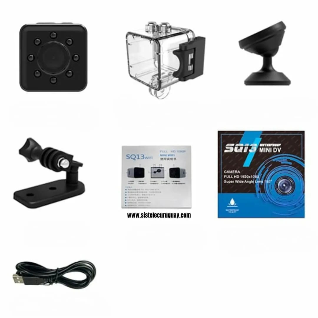 Mini Cámara Inalámbrica SQ13 WiFi Full HD 1080p – Sumergible con Visión Nocturna y Grabación en Bucle