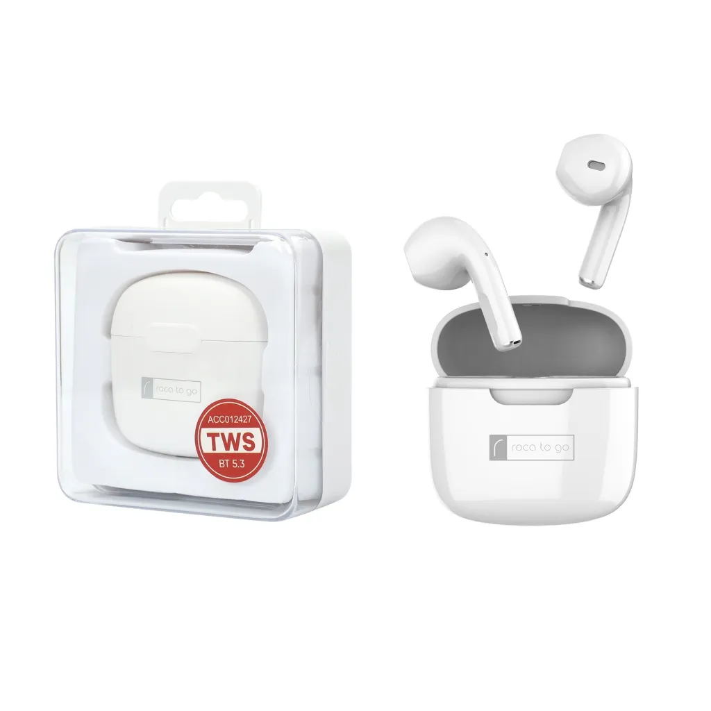Auricular Bluetooth TWS ROCA TO GO Blanco