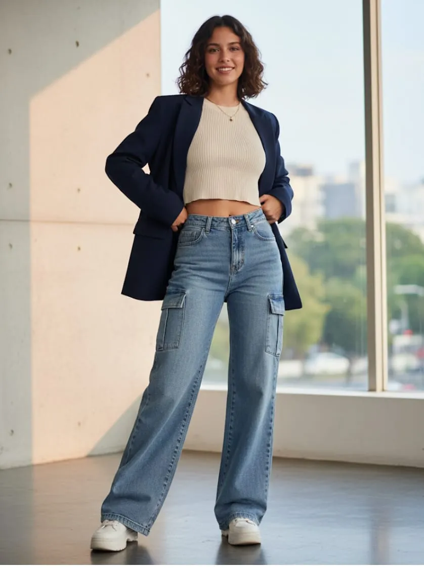 Pantalon CARGO modelo WIDE LEG