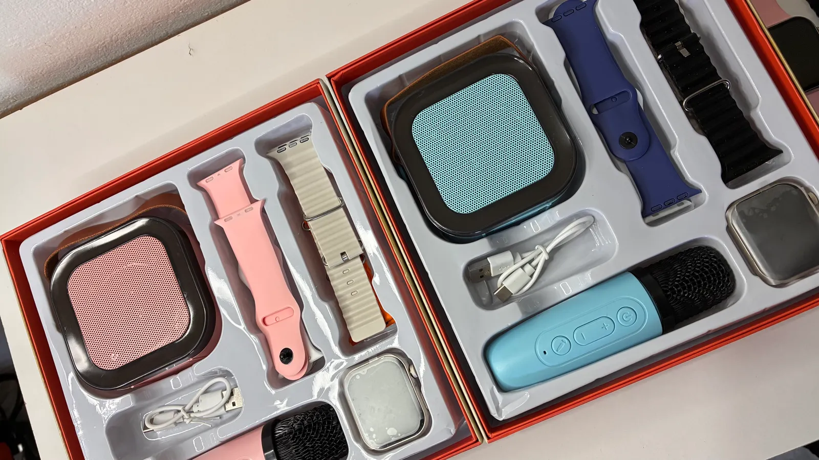 Combo Smartwatch + Micrófono Karaoke + 4 correas intercambiables