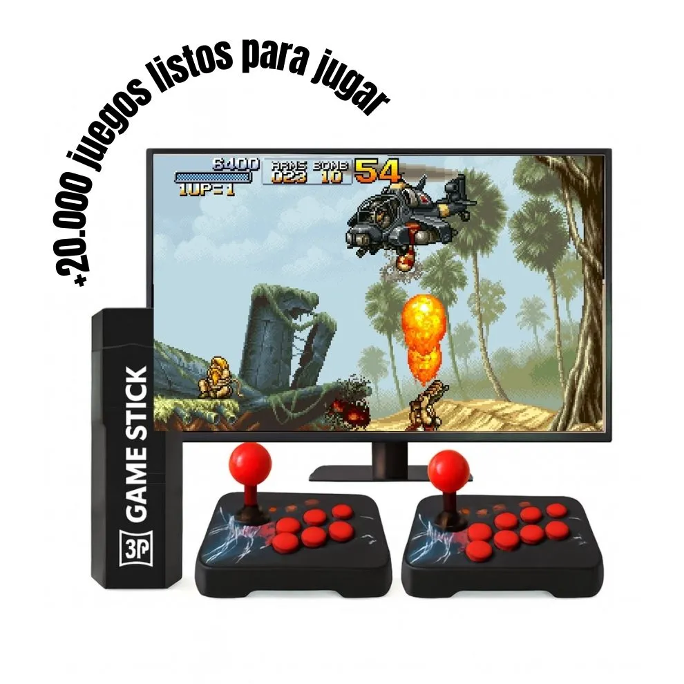 GameStick X2 Arcade | Consola Retro +20.000 Juegos con 2 Joysticks Inalámbricos
