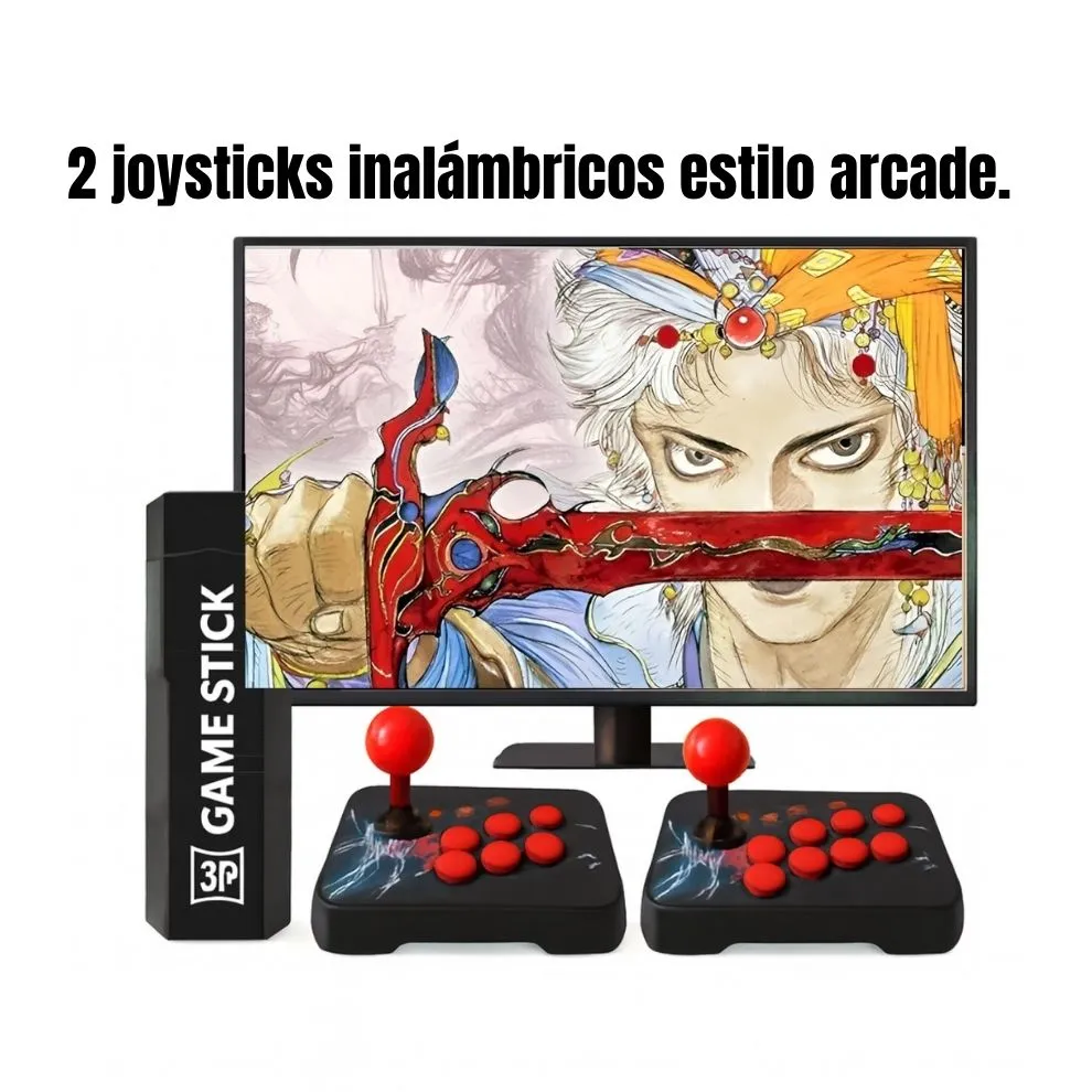 GameStick X2 Arcade | Consola Retro +20.000 Juegos con 2 Joysticks Inalámbricos