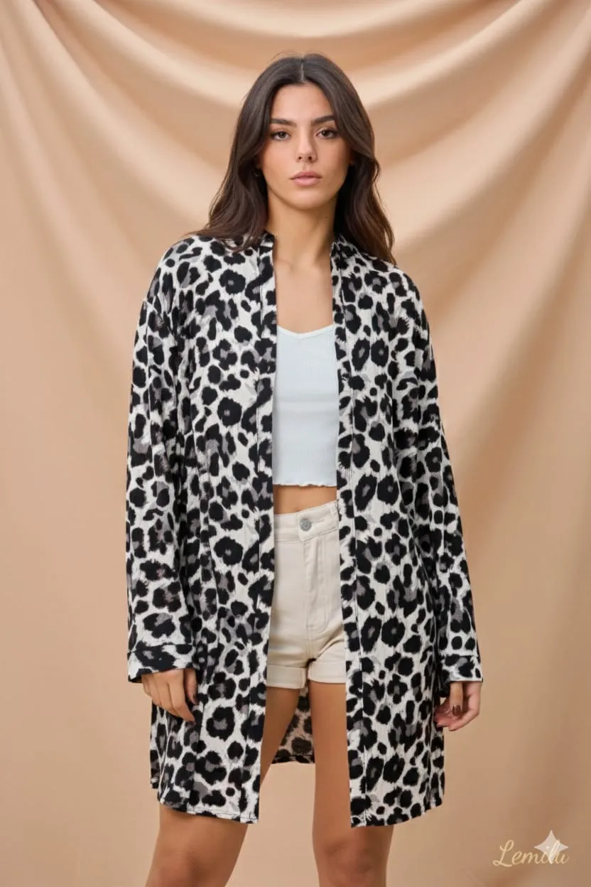 Camisola Animal Print Oversize