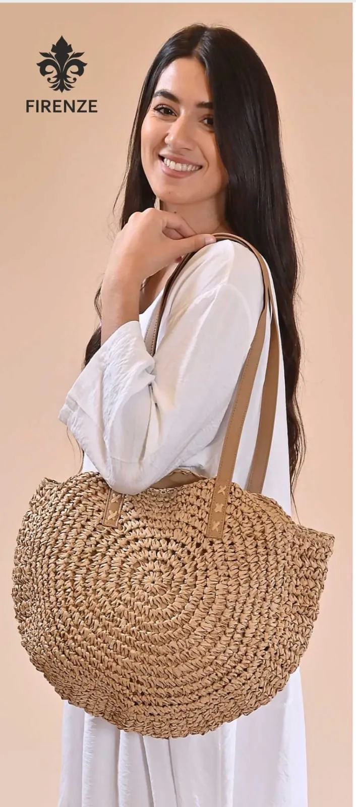 Bolso Rafia redondo Italiano