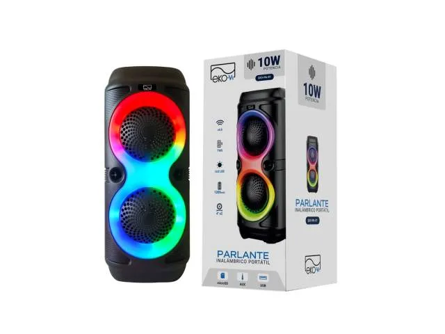 Parlante Bluetooth EKV-PA-01 10W 2 x 4" 1200 mAh Negro EKO-Vi