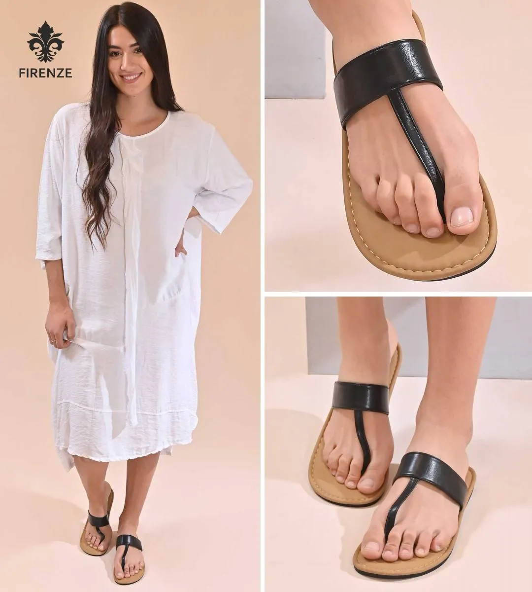 Sandalia Firenze estilo “dedito”, ultra cómoda y liviana. 