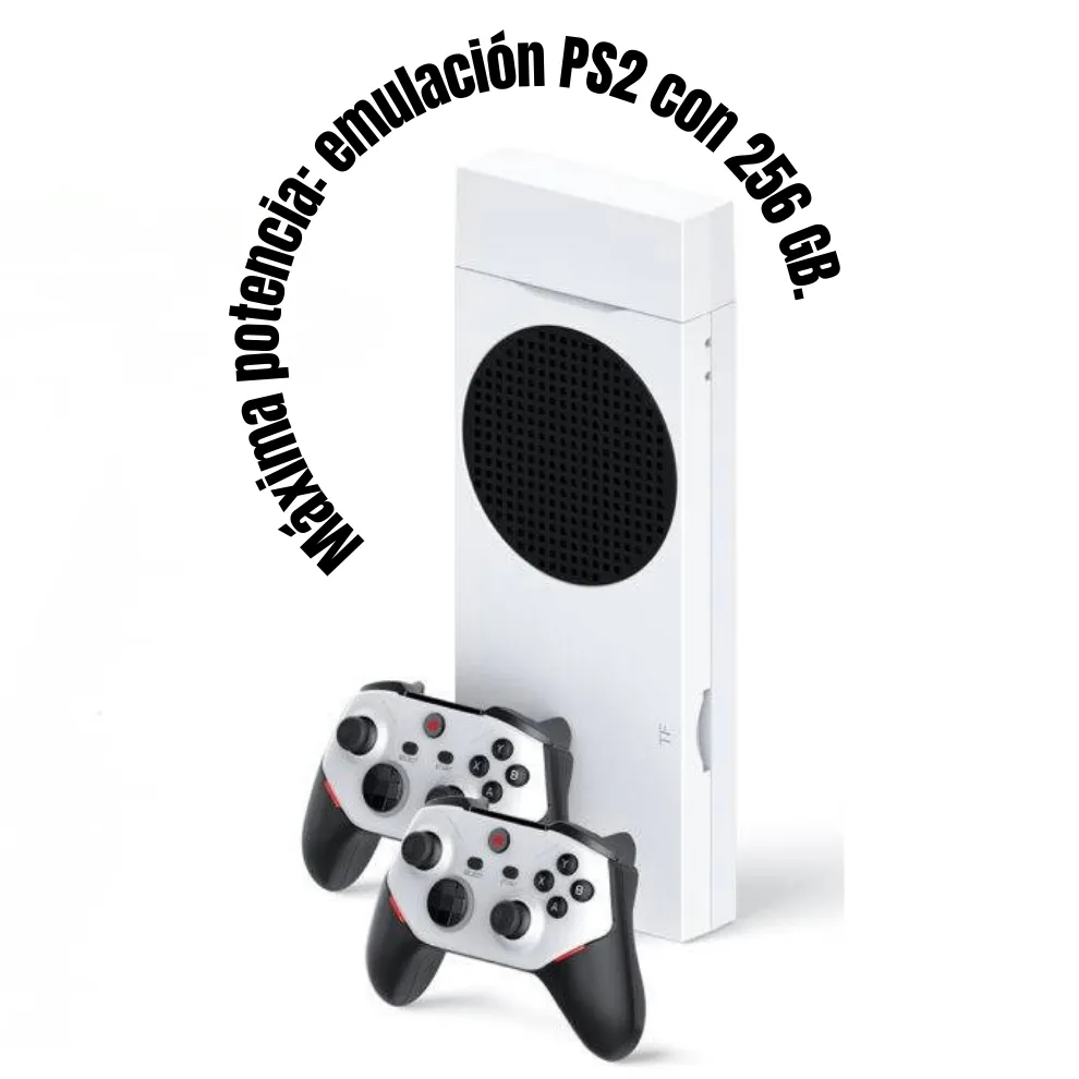GameStick M88 Plus | Consola Retro 256GB con Emulador PS2 + MicroSD Extra con 112 Juegos PS2 | Mandos Recargables