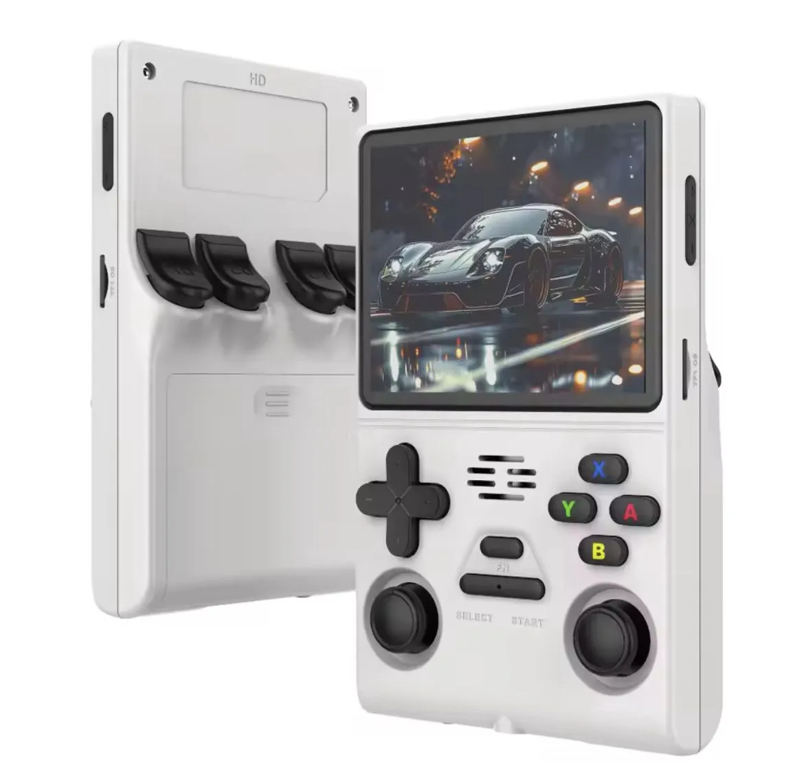 Consola Portátil M37 PRO Blanca – +20.000 Juegos y Emuladores Multiplataforma