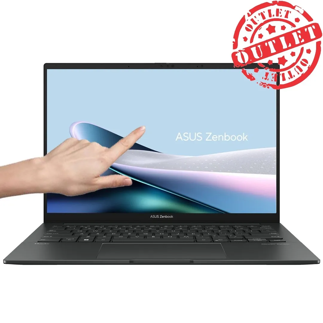 Notebook Asus Zenbook Core Ultra 5 4.5Ghz, 8GB, 512GB SSD, 14" OLED Touch (con detalles)