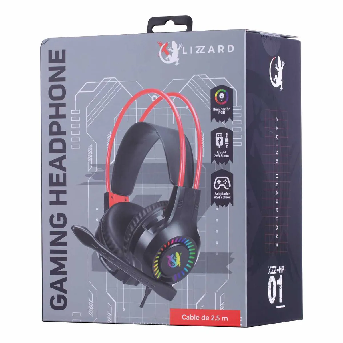 Auriculares X-Lizzard c/micrófono Gamer RGB