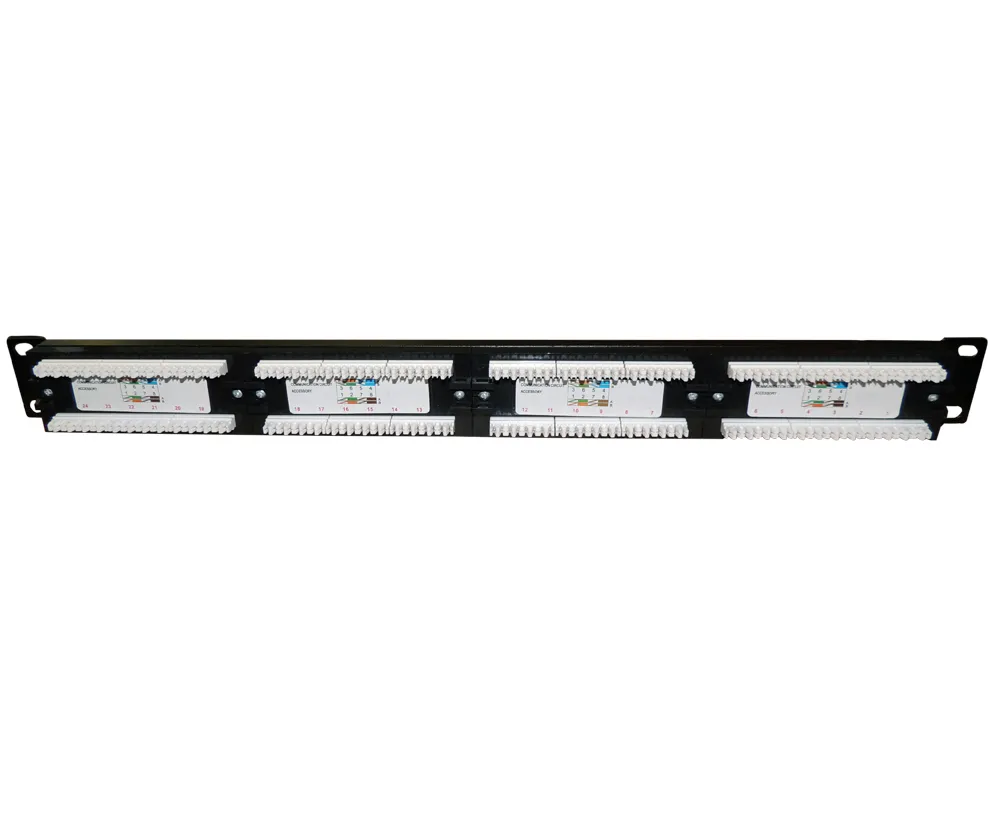 Patchera 24 puertos cat 5e para rack