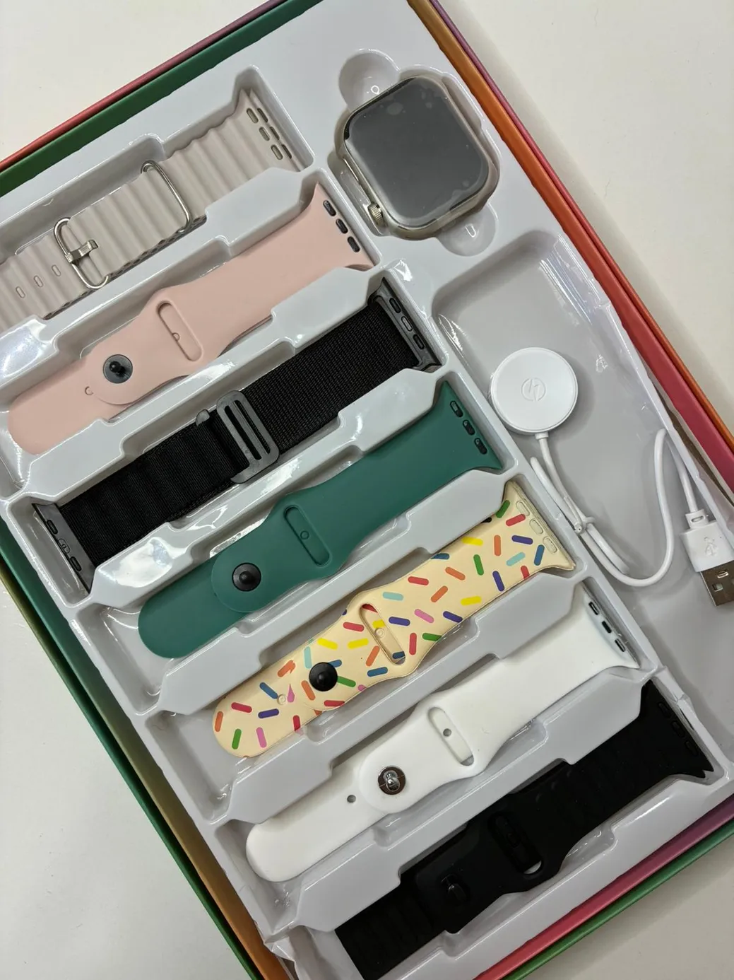 Cofre Smartwatch Serie 10 7 mallas | Llamadas, Salud y Funciones Completas