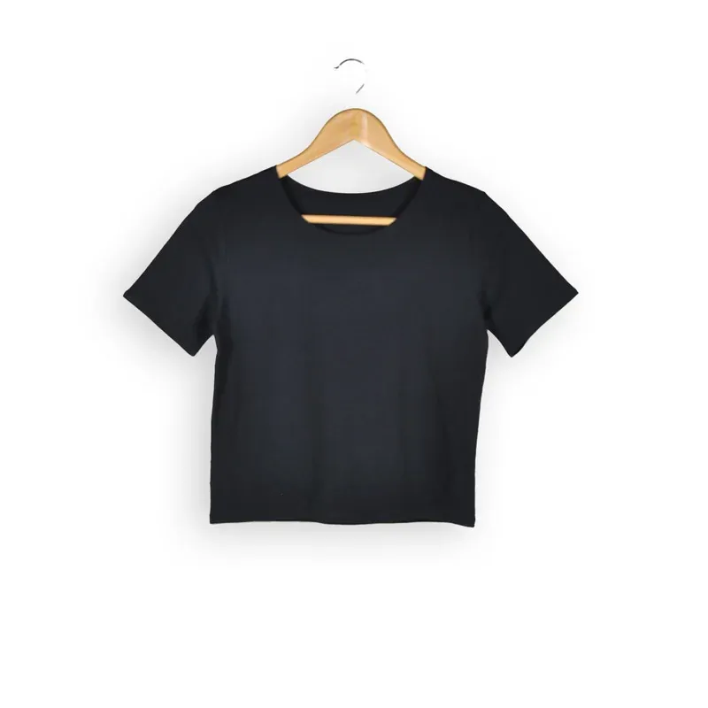 Crop manga corta cotton