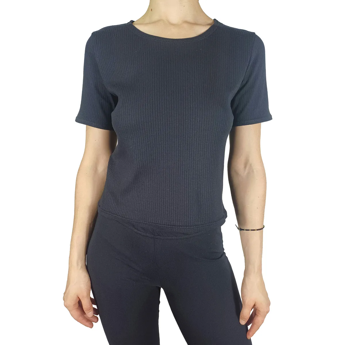 Crop manga corta morley