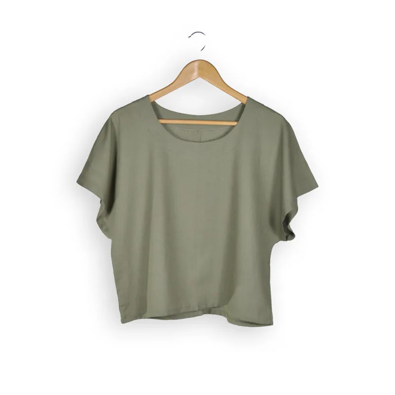 Blusa Manga Caída Lino Viscosa