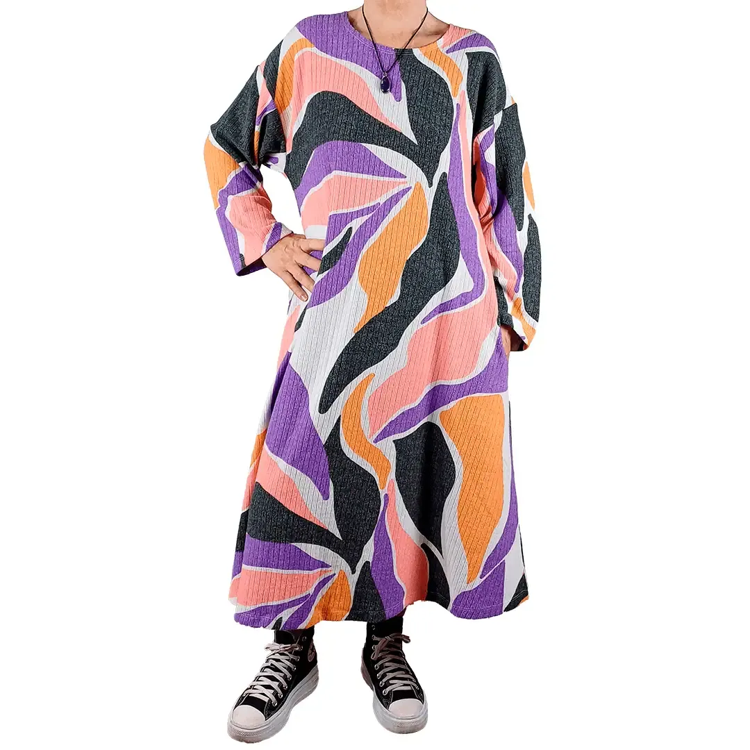 Vestido Midi Manga 7/8 Morley Lanilla