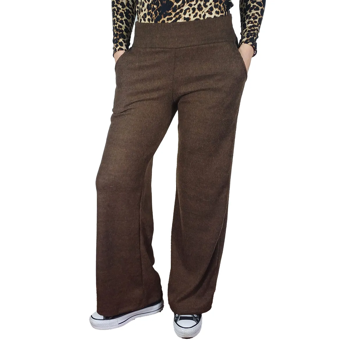 Pantalón Ancho con Bolsillos Morley Lanilla