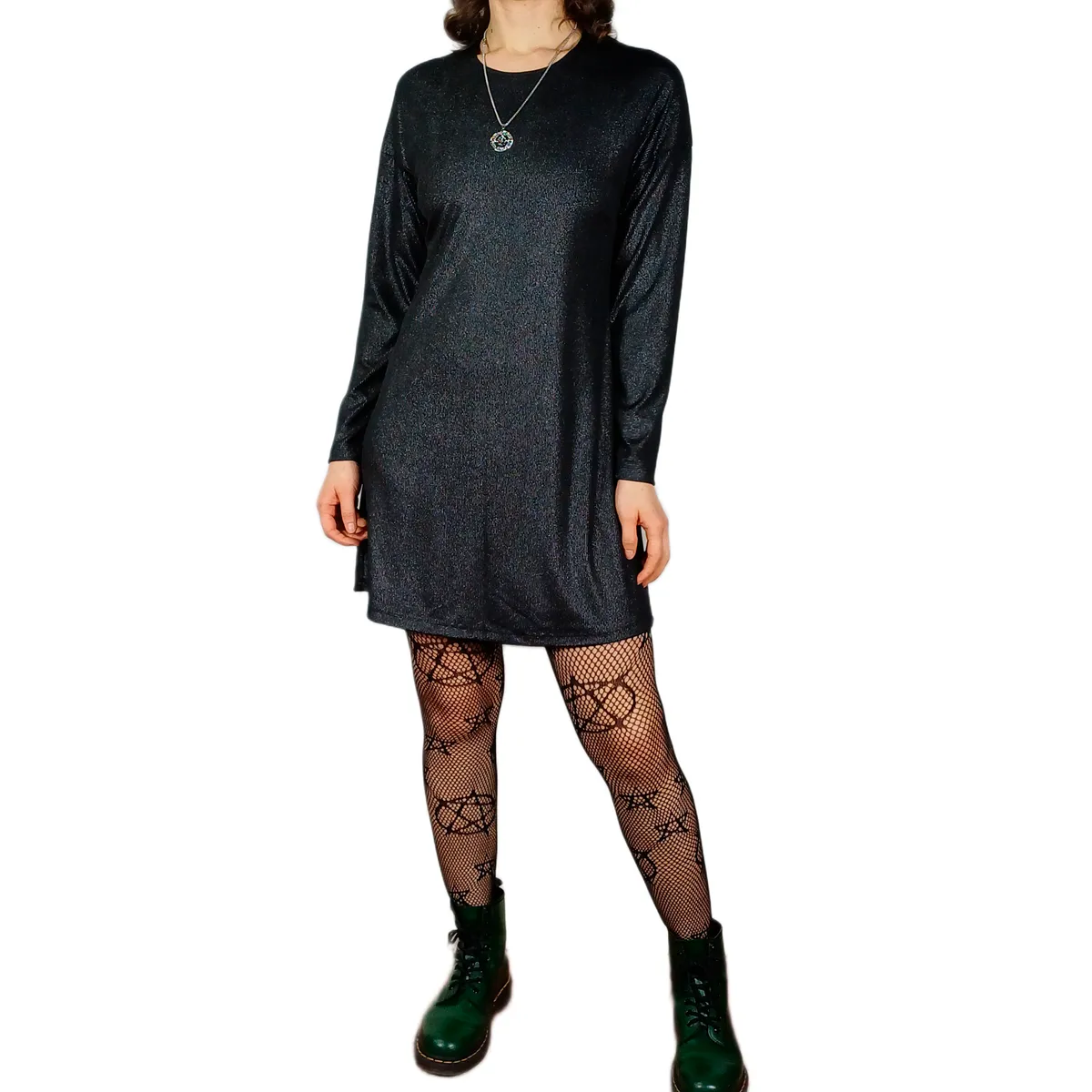 Vestido Manga Larga Caída Morley Lurex