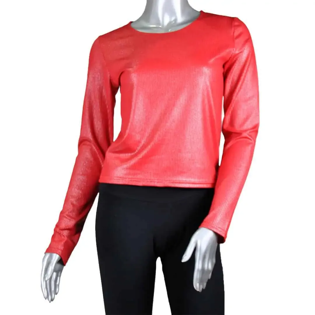 Crop Manga Larga Morley Lurex