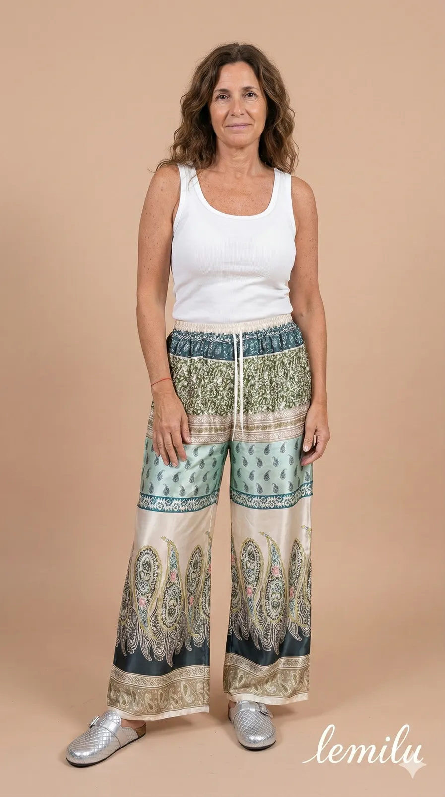 Pantalón de satén Lemilu