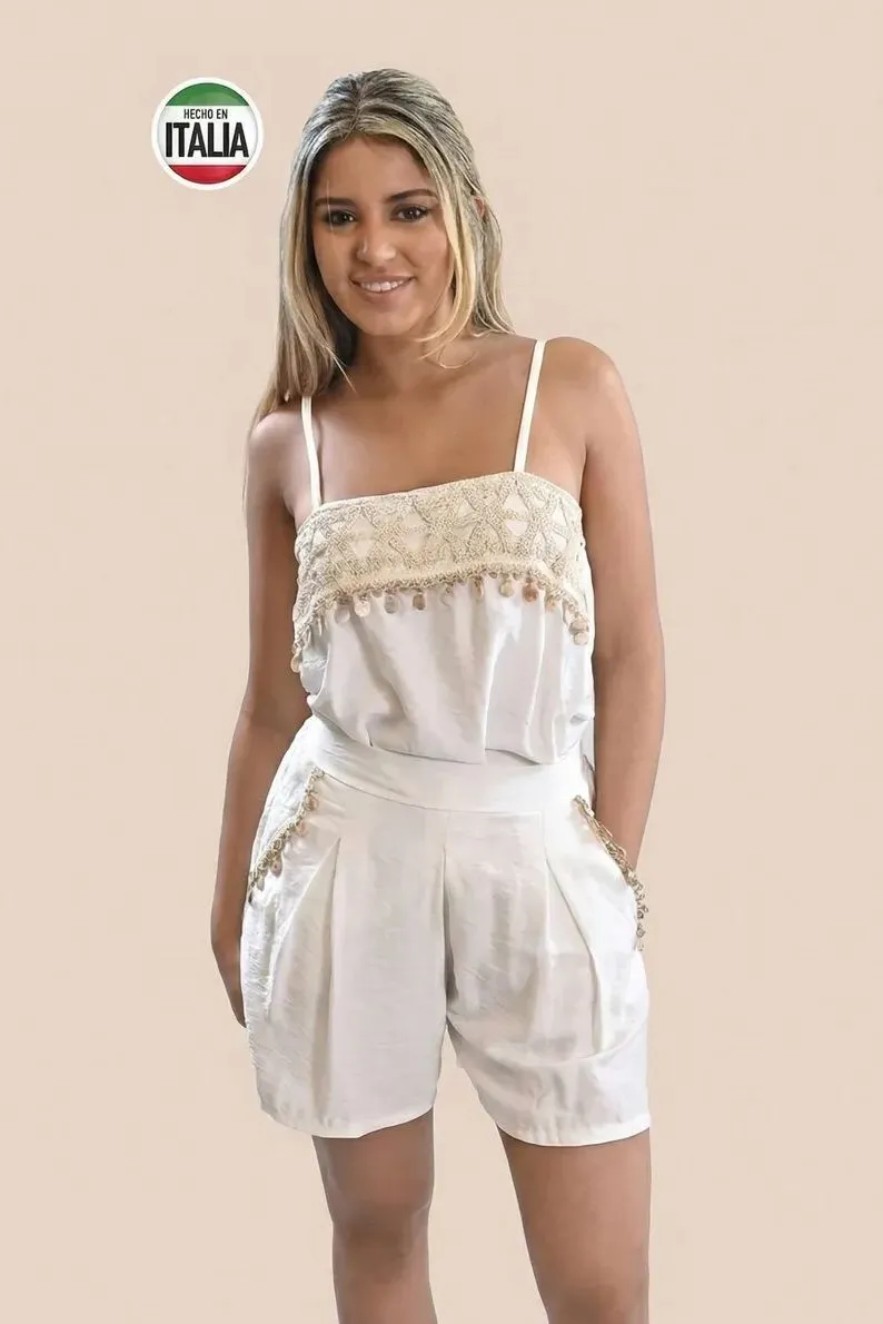 Set “Capri” – Crepé italiano con detalles artesanales