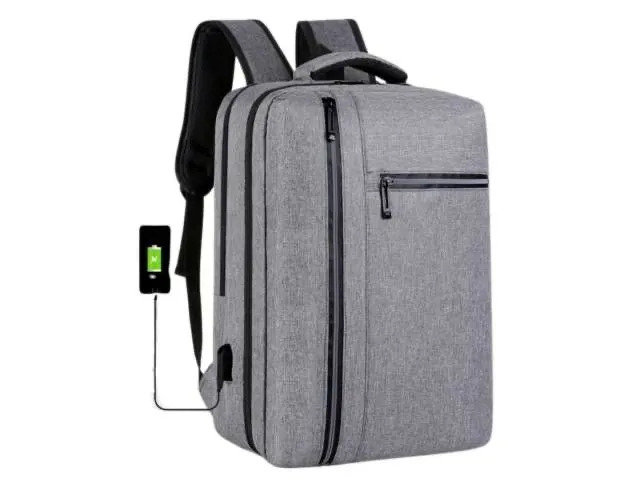 Mochila Multifunción Impermeable con Puerto USB y Opción de Banco de Carga