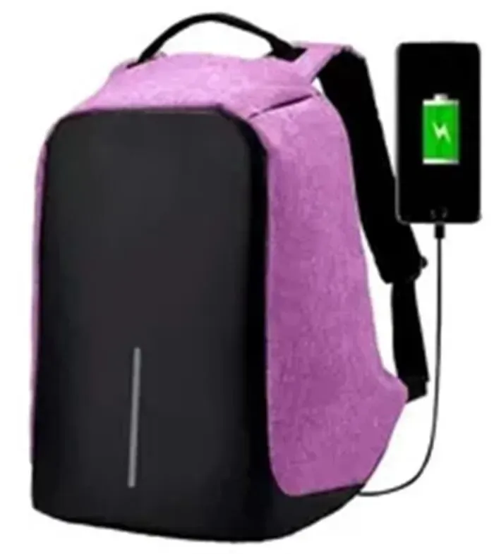 Mochila Antirrobo Impermeable con Puerto USB y Opción de Banco de Carga
