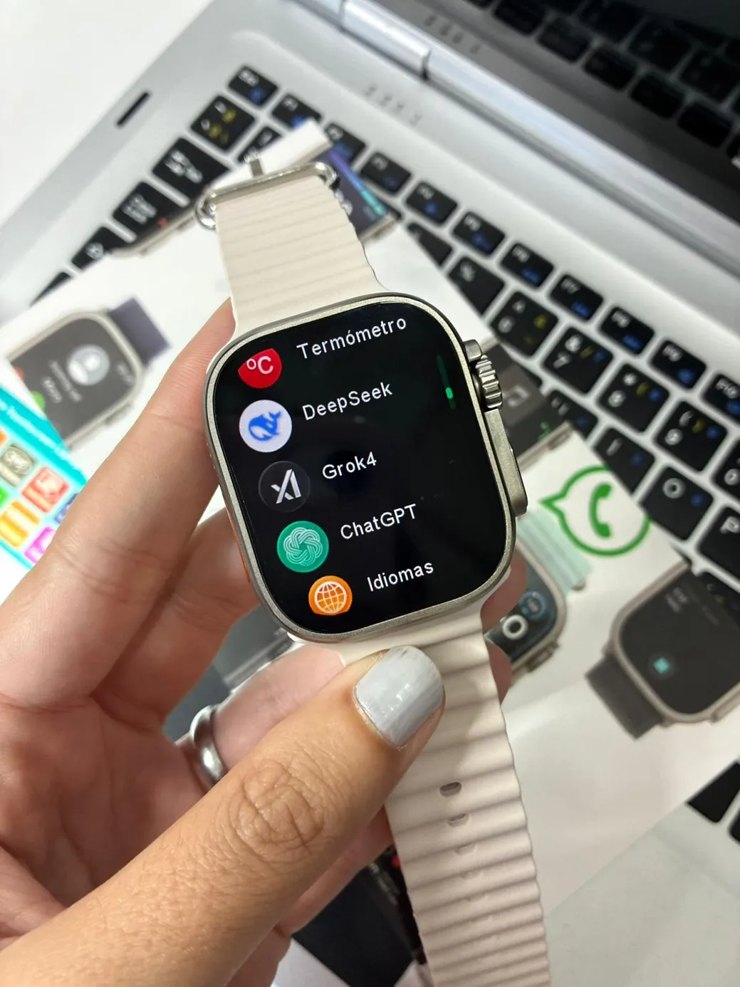 Smartwatch Ultra 5 Serie 11 con Respuesta a WhatsApp e Inteligencia Artificial y funciones avanzadas