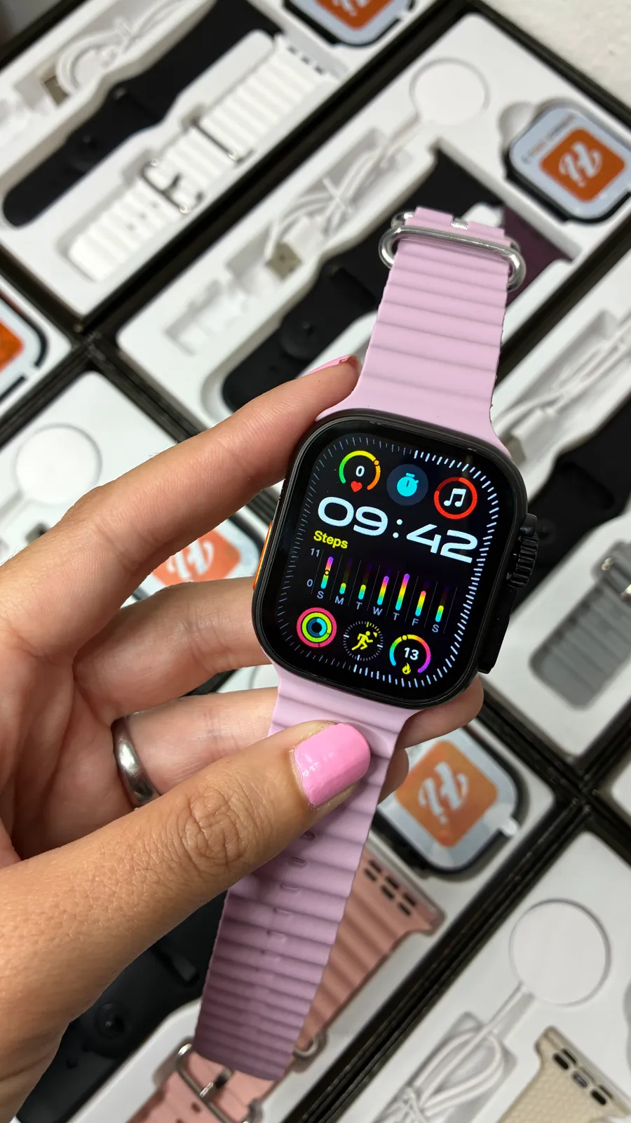 Cofre de Smartwatch Ultra 3, amoled con 2 mallas