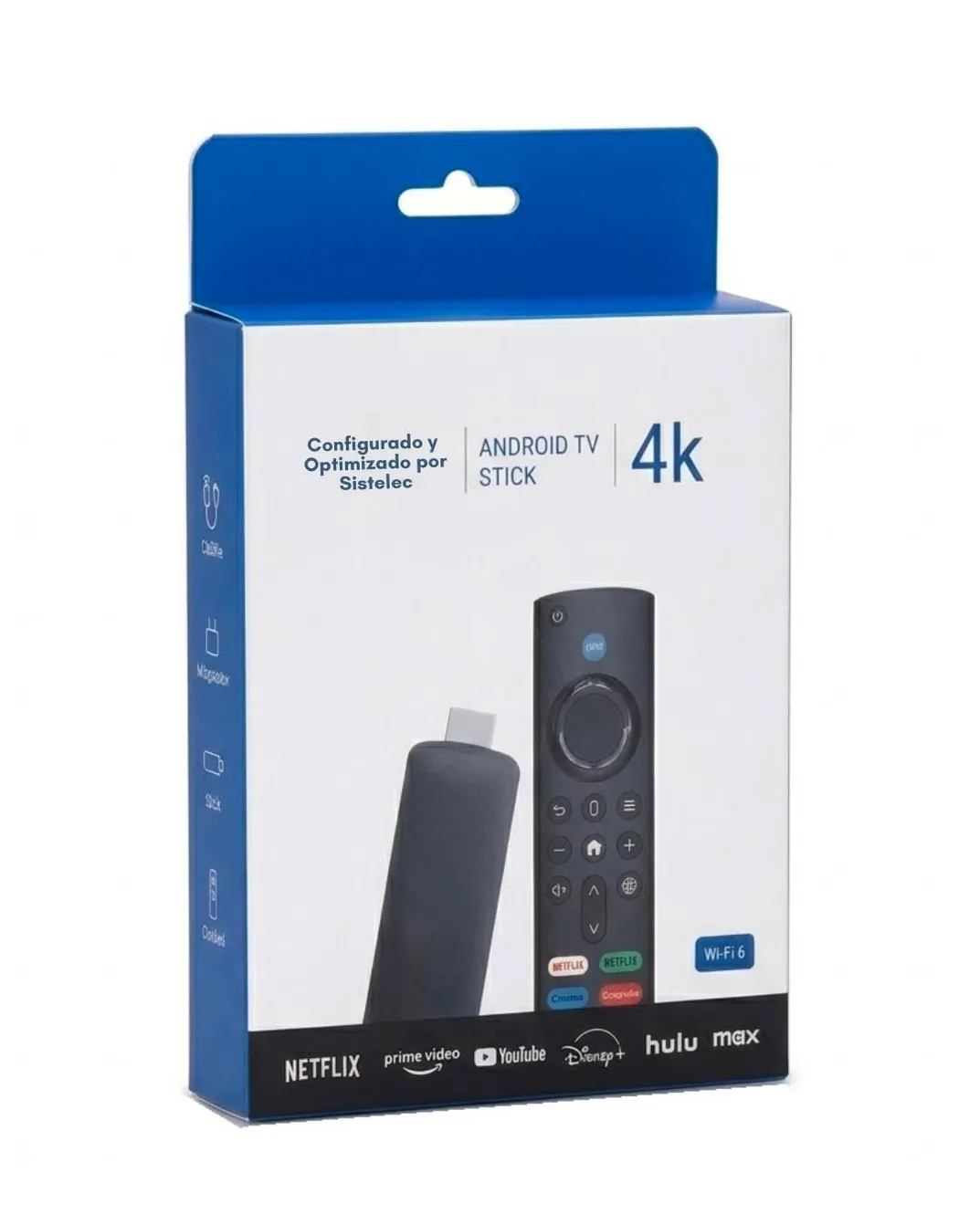 Android TV Stick 4K – Optimizado por Sistelec. Funciona con Antel TV.
